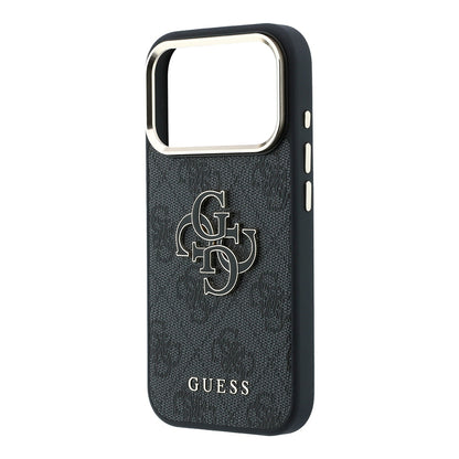 Funda para Apple iPhone 18 Pro Max / 17 Pro Max, Guess, Logo Grande 4G de Resina, Negra