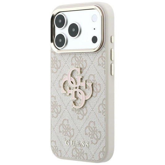 Funda para Apple iPhone 18 Pro Max / 17 Pro Max, Guess, Logo Grande de Resina 4G, Rosa