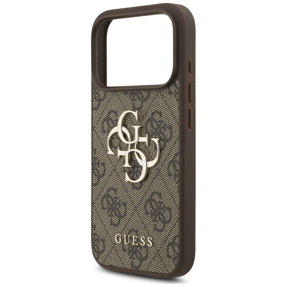 Funda para Apple iPhone 18 Pro Max / 17 Pro Max, Guess, 4G Classic Logo con Correa, Marrón