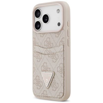 Funda para Apple iPhone 18 Pro Max / 17 Pro Max, Guess, 4G Double Card Triangle, rosa