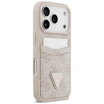 Funda para Apple iPhone 18 Pro Max / 17 Pro Max, Guess, 4G Double Card Triangle, rosa