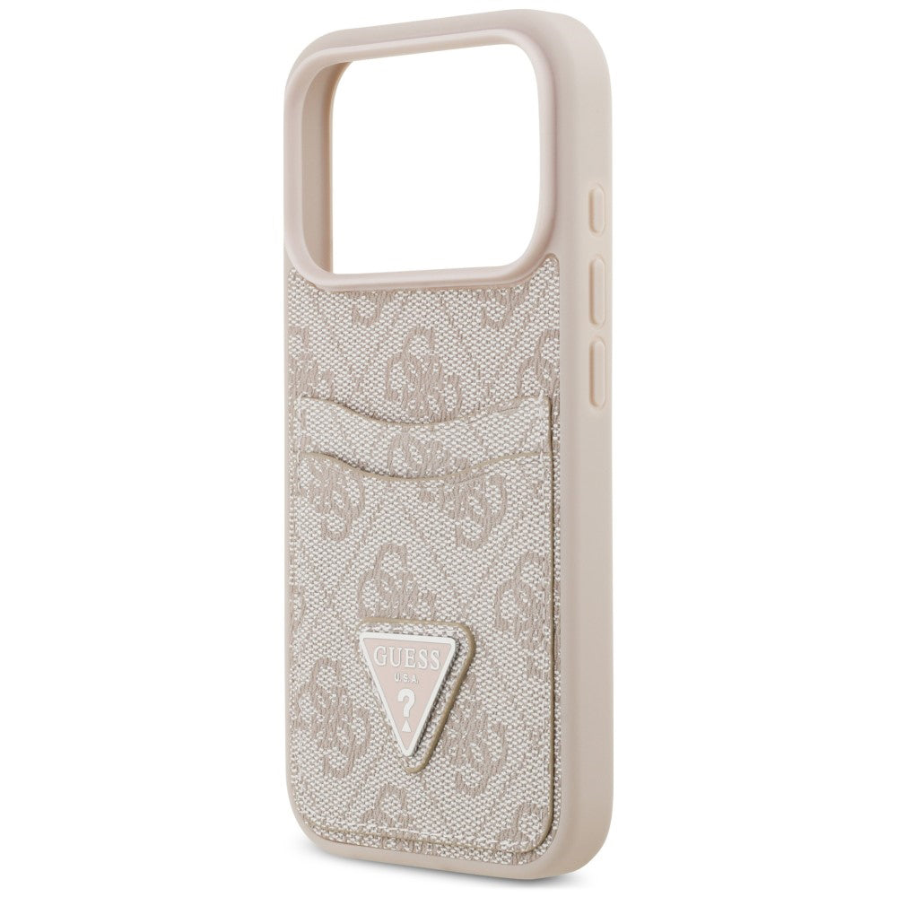 Funda para Apple iPhone 18 Pro Max / 17 Pro Max, Guess, 4G Double Card Triangle, rosa