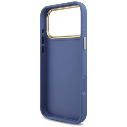 Case for Apple iPhone 18 Pro Max / 17 Pro Max, Guess, Big 4G Classic Logo & Big Strap Metal Buttons, Blue
