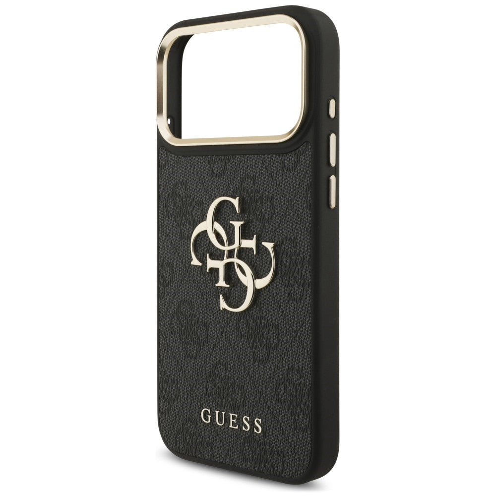 Funda para Apple iPhone 18 Pro Max / 17 Pro Max, Guess, Big 4G Classic Logo & Big Strap Metal Buttons, negra