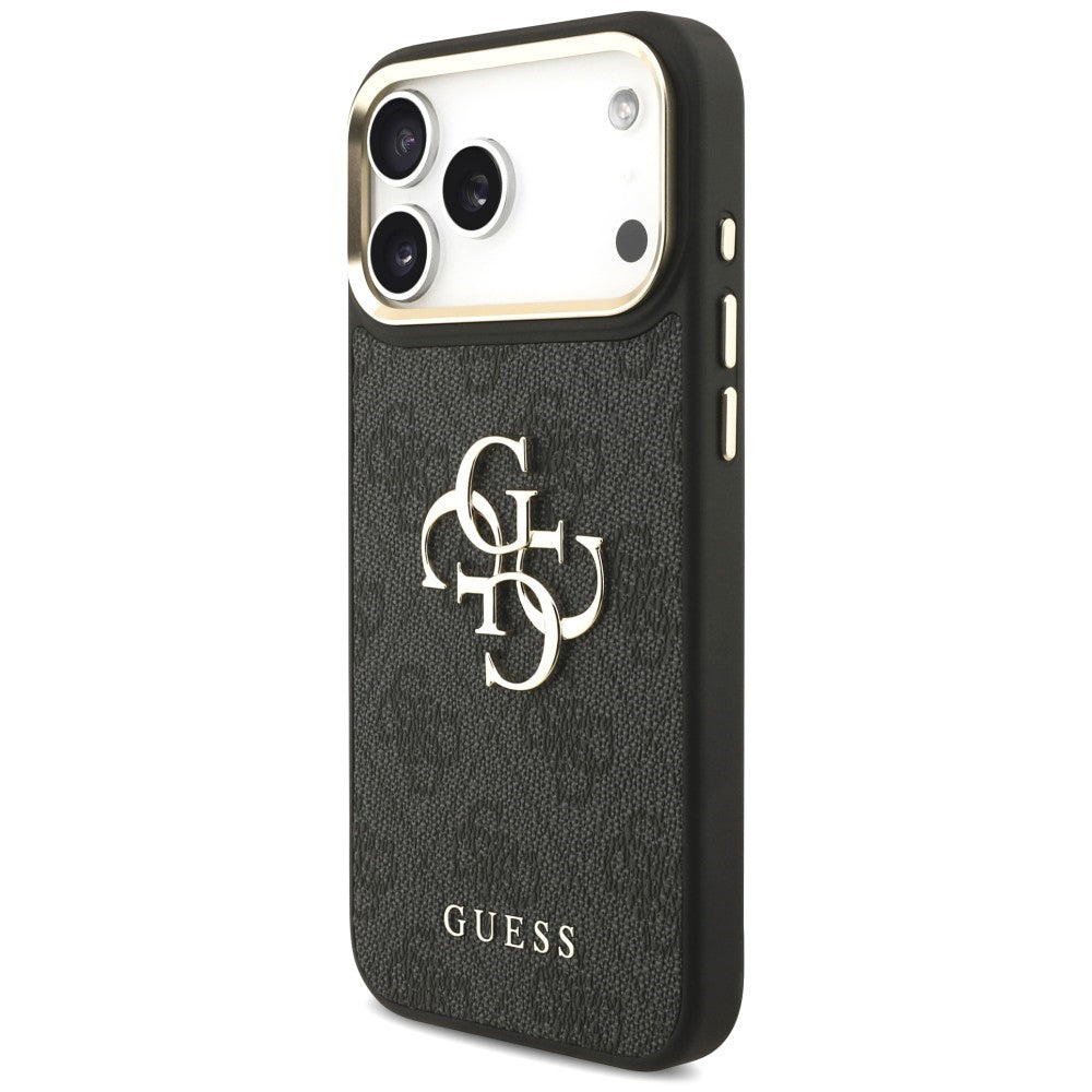 Funda para Apple iPhone 18 Pro Max / 17 Pro Max, Guess, Big 4G Classic Logo & Big Strap Metal Buttons, negra