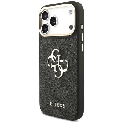Funda para Apple iPhone 18 Pro Max / 17 Pro Max, Guess, Big 4G Classic Logo & Big Strap Metal Buttons, negra