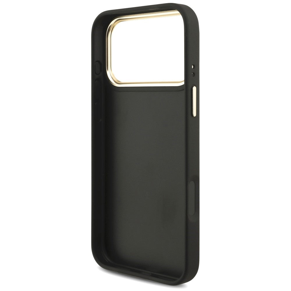 Funda para Apple iPhone 18 Pro Max / 17 Pro Max, Guess, Big 4G Classic Logo & Big Strap Metal Buttons, negra