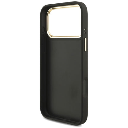 Funda para Apple iPhone 18 Pro Max / 17 Pro Max, Guess, Big 4G Classic Logo & Big Strap Metal Buttons, negra