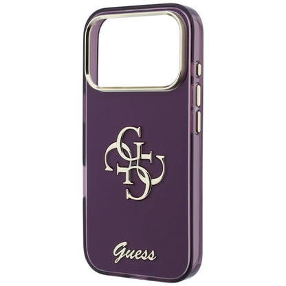 Funda para Apple iPhone 18 Pro Max / 17 Pro Max, Guess, IML 4G Metal Script, Burdeos