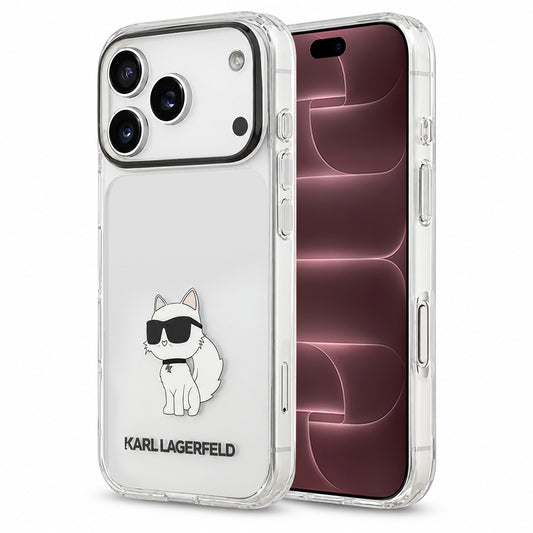 Funda para Apple iPhone 18 Pro Max / 17 Pro Max, Karl Lagerfeld, IML Choupette NFT, Transparente