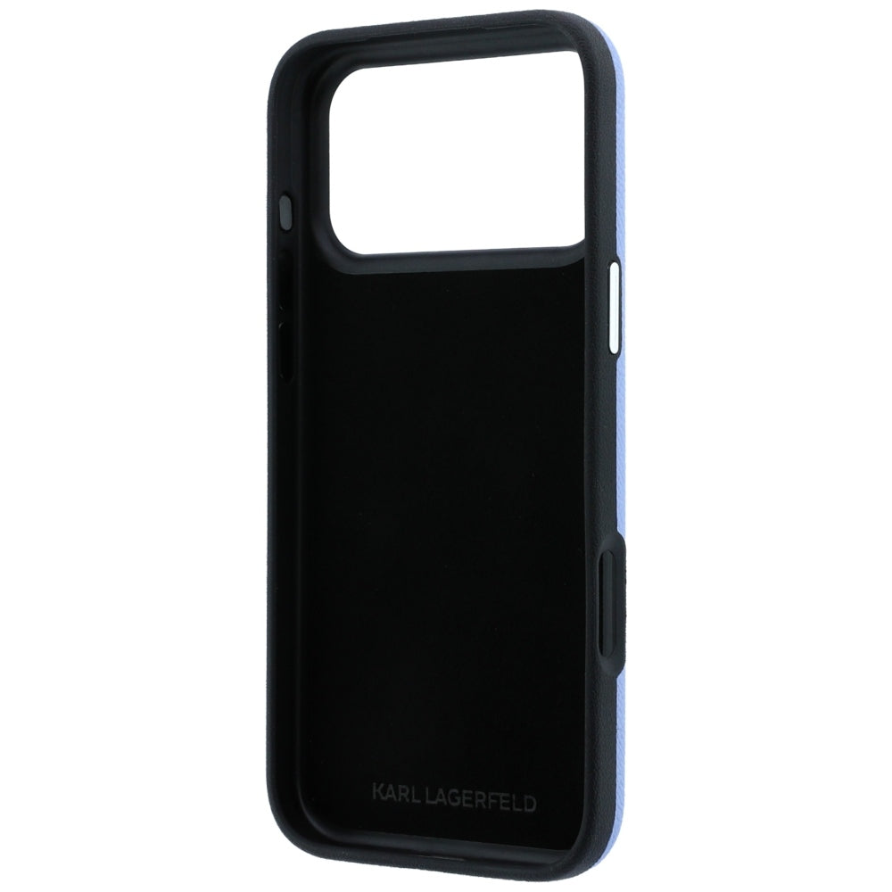 Funda para Apple iPhone 18 Pro Max / 17 Pro Max, Karl Lagerfeld, Logo de Resina Grande Suave, Azul