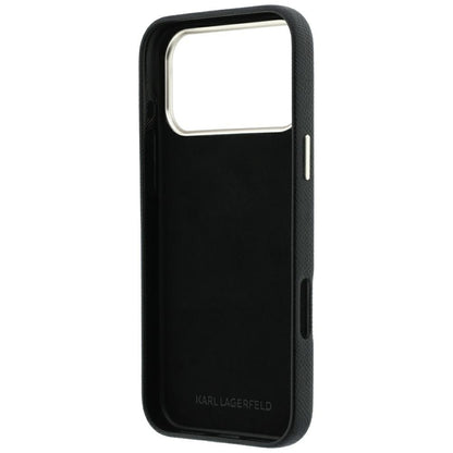 Funda para Apple iPhone 18 Pro Max / 17 Pro Max, Karl Lagerfeld, Logo de Resina Grande Suave, Negra
