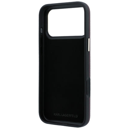 Funda para Apple iPhone 18 Pro Max / 17 Pro Max, Karl Lagerfeld, Logo de Resina Grande Suave, Burdeos