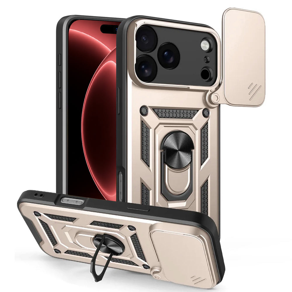 Funda para Apple iPhone 18 Pro Max / 17 Pro Max, Techsuit, CamShield, Dorada