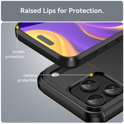 Funda para Apple iPhone 18 Pro Max / 17 Pro Max, Techsuit, Carbono, Negra
