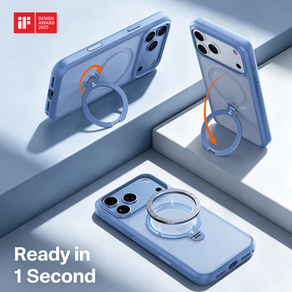 Funda MagSafe para Apple iPhone 18 Pro Max / 17 Pro Max, Torras, Ostand Spin, Azul