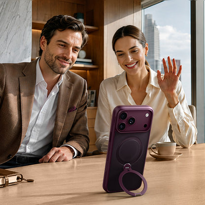 Funda MagSafe para Apple iPhone 18 Pro Max / 17 Pro Max, Torras, Ostand Spin, Morado