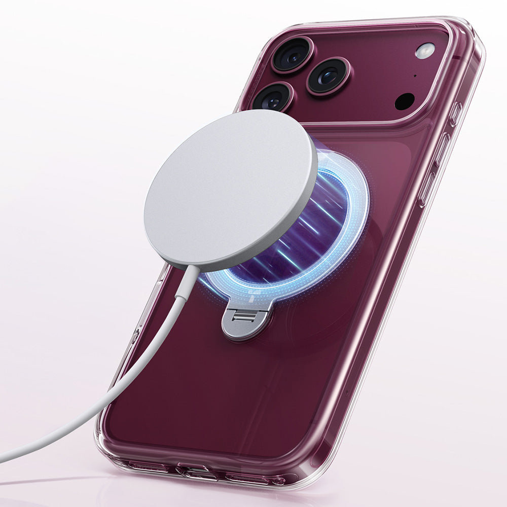 Funda MagSafe para Apple iPhone 18 Pro Max / 17 Pro Max, Torras, Ostand Spin, Transparente