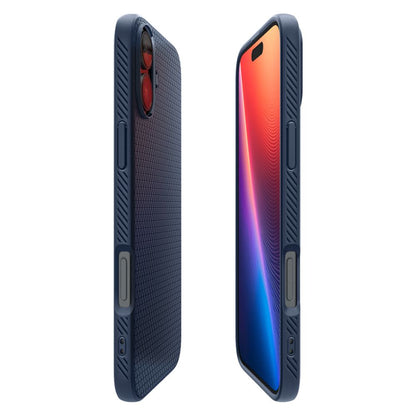 Funda para Apple iPhone 16, Spigen, Liquid Air, Azul ACS08195 