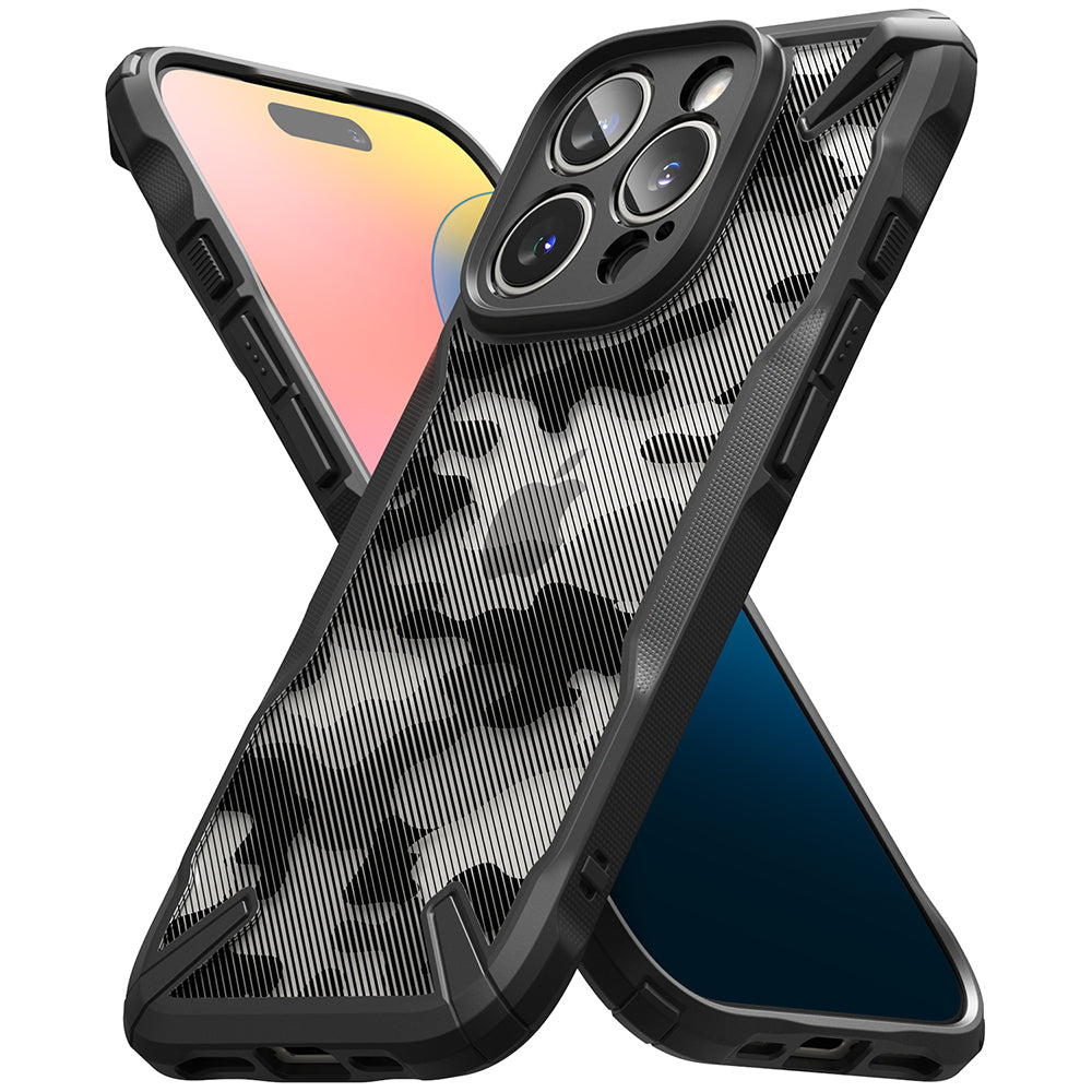 Funda para Apple iPhone 16 Pro, Ringke, Fusion X Camo, Negro 