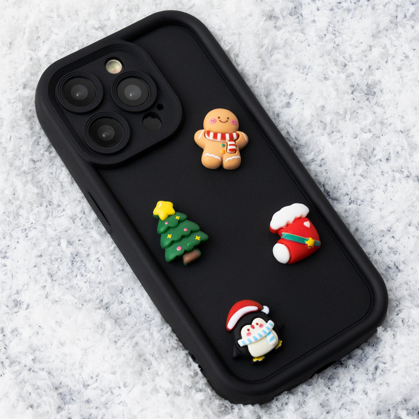 Funda para Apple iPhone 15 Pro, OEM, Ultra Trendy 3D Christmas, Negra