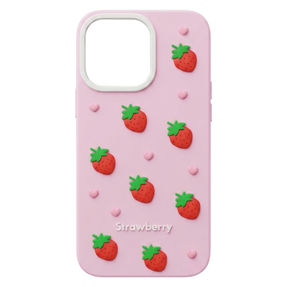 Funda para Apple iPhone 15 / 14 / 13, OEM, Fresa, Rosa