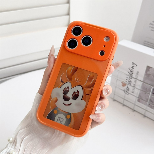 Funda para Apple iPhone 17 Pro, OEM, Pantalla Personalizada E-Ink, Naranja