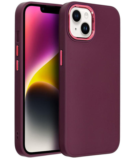 Funda para Apple iPhone 18 Pro / 17 Pro, OEM, Frame, color burdeos