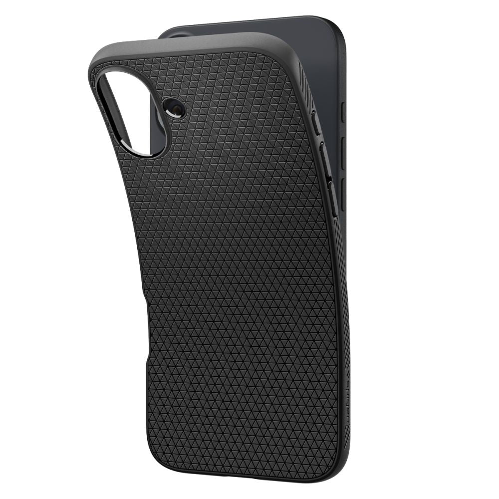 Funda para Apple iPhone 16 Plus, Spigen, Liquid Air Matte, Negro ACS08066 