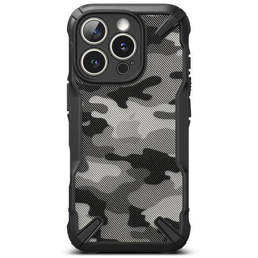 Funda para Apple iPhone 16 Pro, Ringke, Fusion X Camo, Negro 