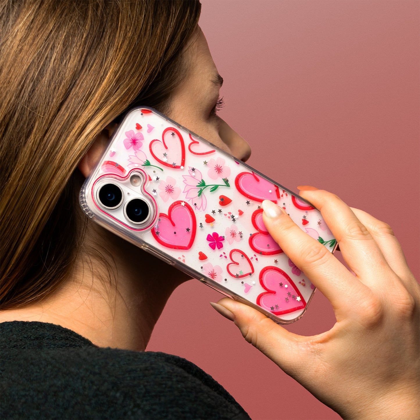 Case for Apple iPhone 15 Pro, OEM, Ultra Trendy Love 1, Multicolor