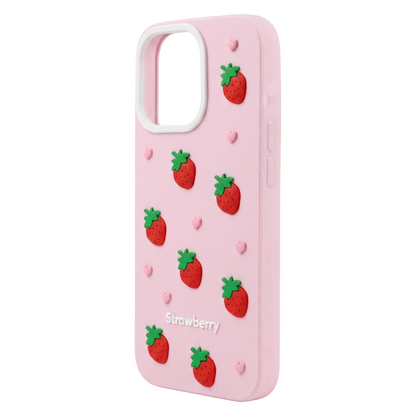 Funda para Apple iPhone 15 / 14 / 13, OEM, Fresa, Rosa