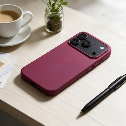 Funda para Apple iPhone 18 Pro Max / 17 Pro Max, OEM, silicona, burdeos