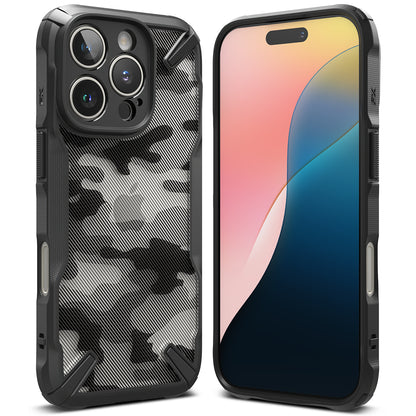 Funda para Apple iPhone 16 Pro, Ringke, Fusion X Camo, Negro 