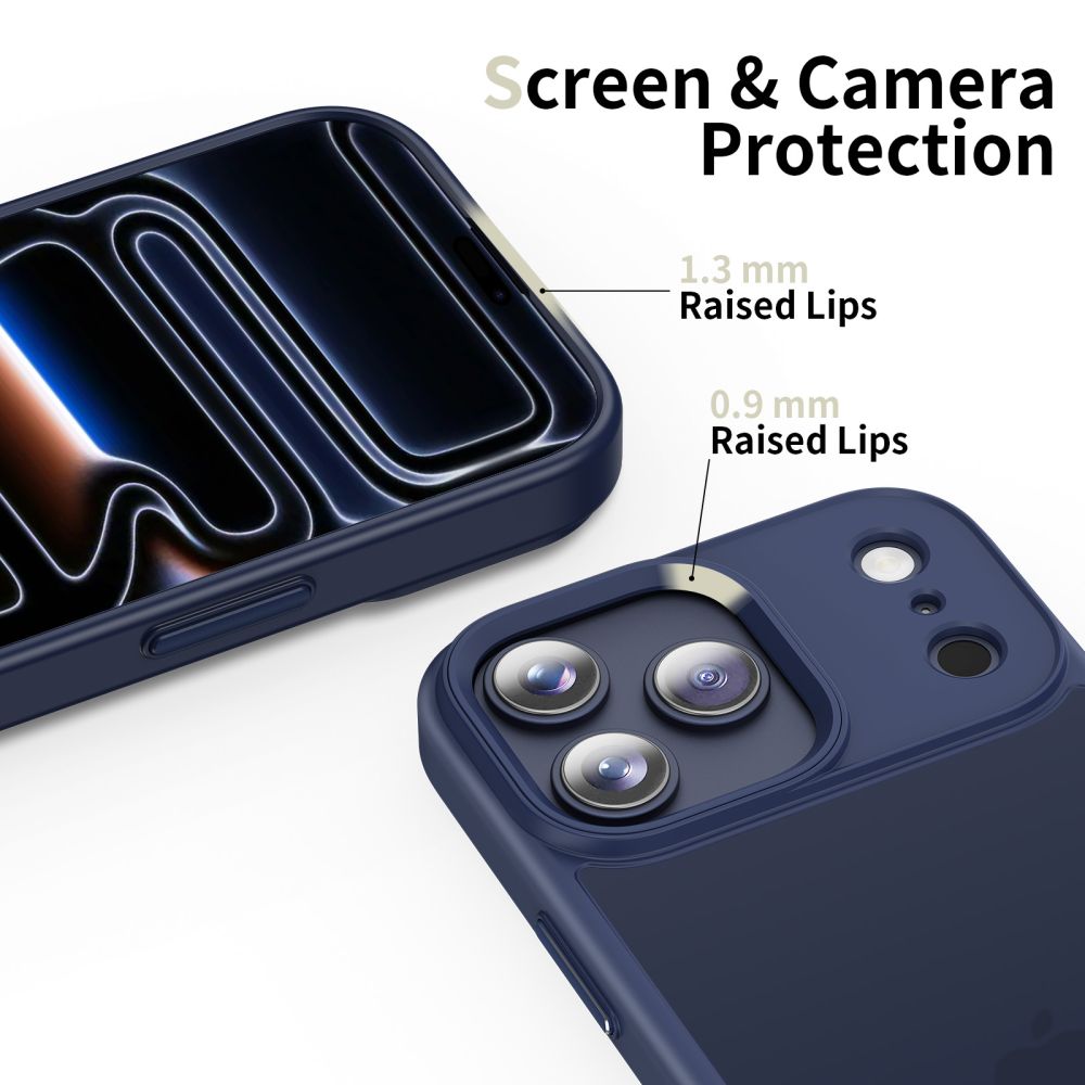 Case for Apple iPhone 17 Pro Max, Tech-Protect, Magmat, Matte Navy Blue
