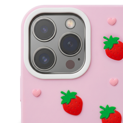 Funda para Apple iPhone 15 / 14 / 13, OEM, Fresa, Rosa
