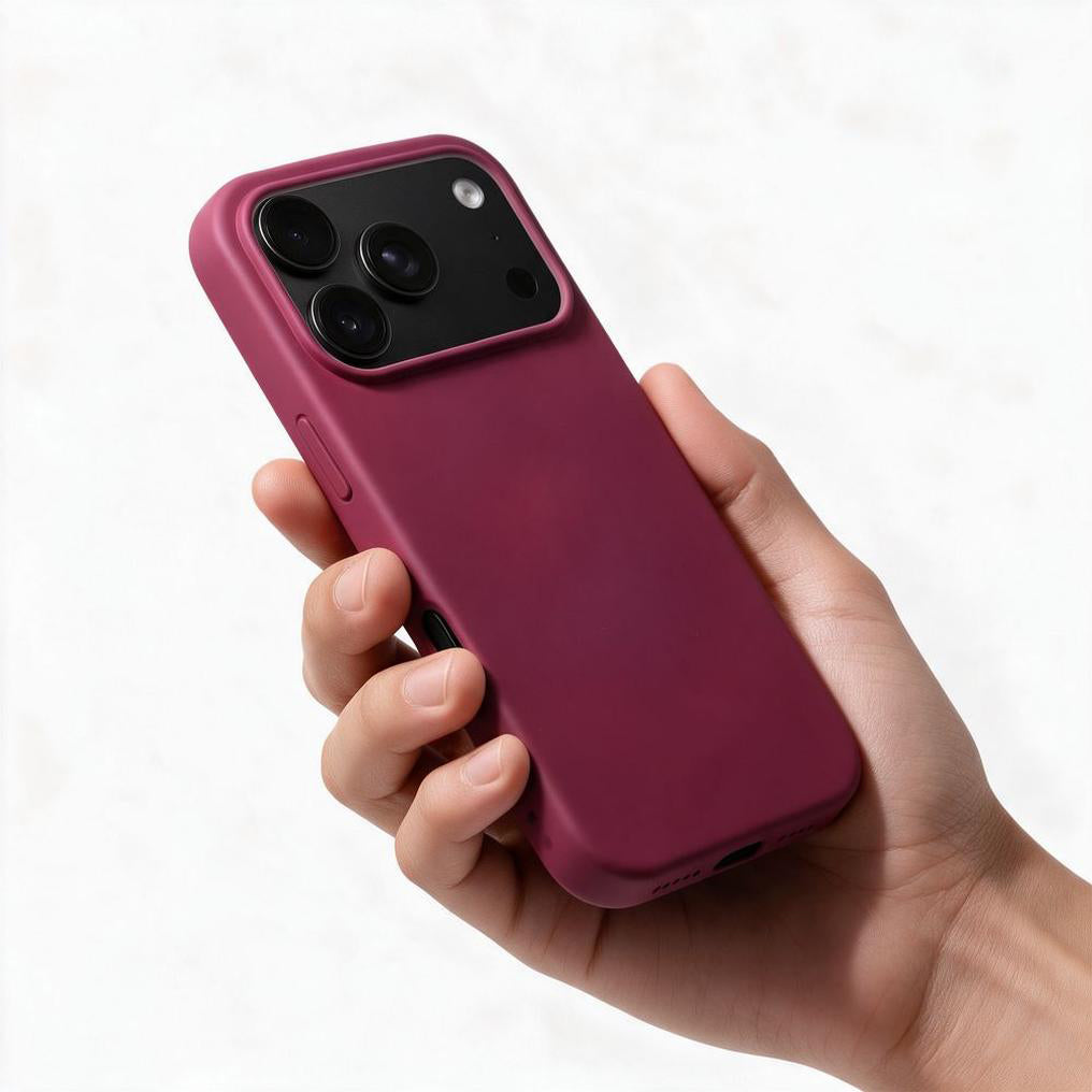 Funda para Apple iPhone 18 Pro Max / 17 Pro Max, OEM, silicona, burdeos