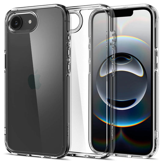 Funda para Apple iPhone 16e, Spigen, Crystal Hybrid, Transparente