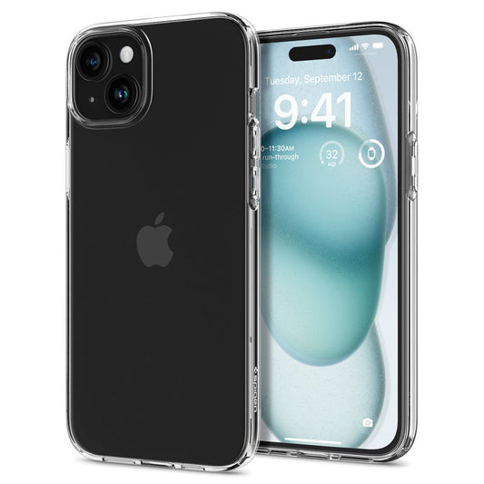 Funda para Apple iPhone 15, Spigen, Liquid Crystal, Transparente
