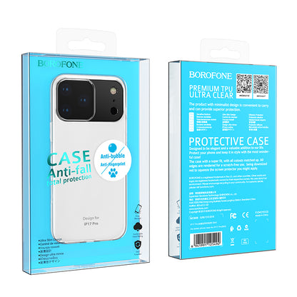 Funda para Apple iPhone 17 Pro, Borofone, BI4 Ice, Transparente