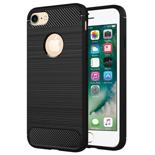 Funda para Apple iPhone 8 / 7, Techsuit, Carbono, Negra