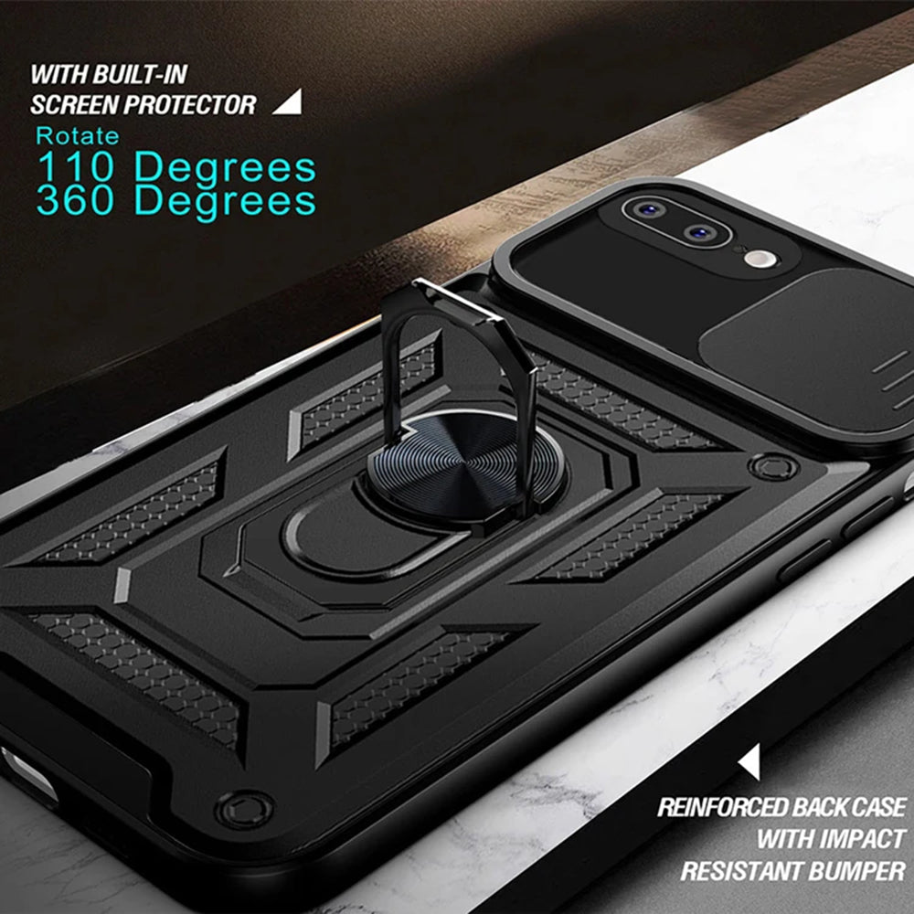 Funda para Apple iPhone 8 Plus / 7 Plus, Techsuit, CamShield, Negra