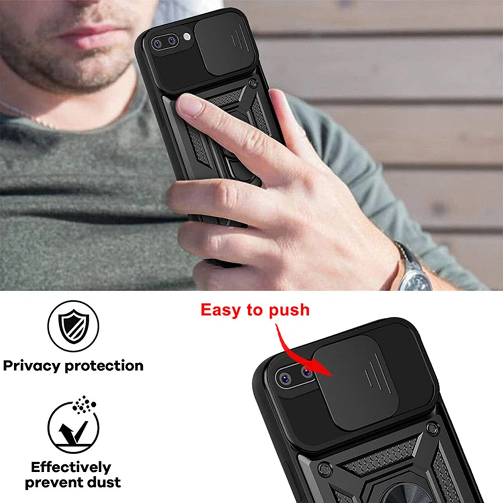 Funda para Apple iPhone 8 Plus / 7 Plus, Techsuit, CamShield, Negra