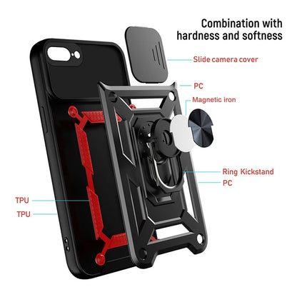 Funda para Apple iPhone 8 Plus / 7 Plus, Techsuit, CamShield, Negra