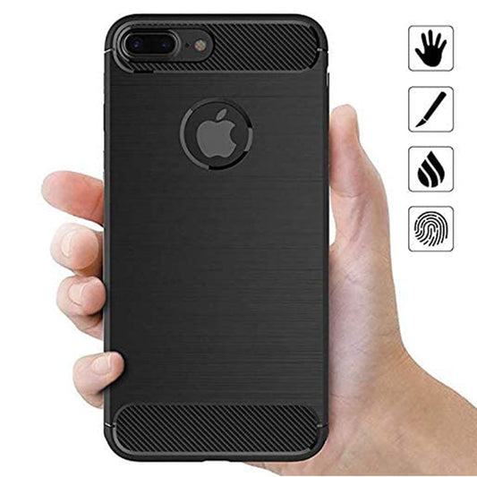 Funda para Apple iPhone 8 Plus, Techsuit, Carbono, Negra