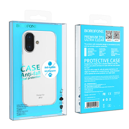 Funda para Apple iPhone 17, Borofone, BI4 Ice, Transparente
