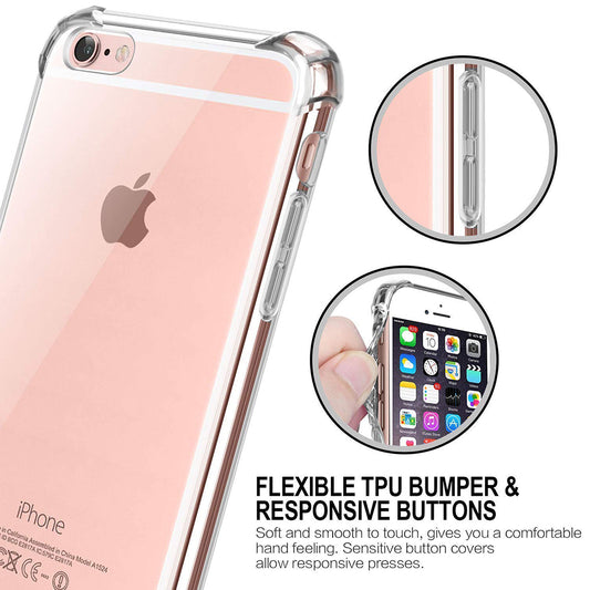 Funda para Apple iPhone SE (2016) / 5 / 5s, Techsuit, Transparente a prueba de golpes