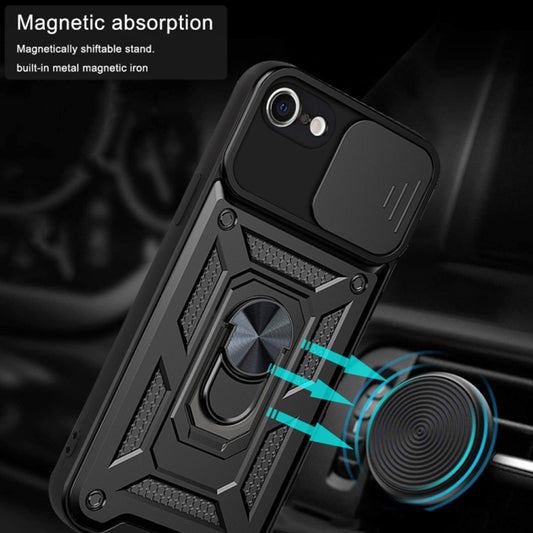 Funda para Apple iPhone SE (2022) / SE (2020) / 8 / 7, Techsuit, CamShield, Negra