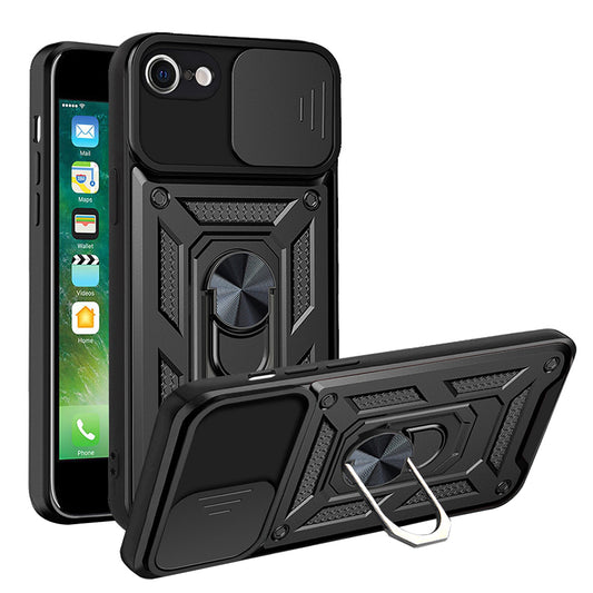 Funda para Apple iPhone SE (2022) / SE (2020) / 8 / 7, Techsuit, CamShield, Negra