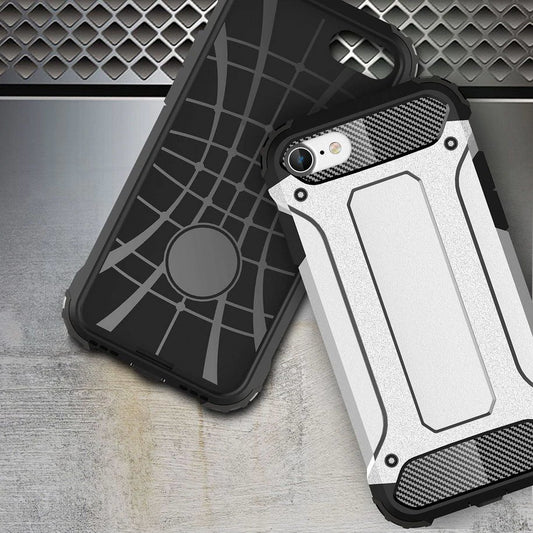 Funda para Apple iPhone SE (2022) / SE (2020) / 8 / 7, Techsuit, Hybrid Armor, Negra